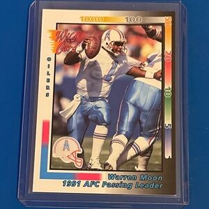 Warren Moon #242 1992 Wild Card Football Trading Card